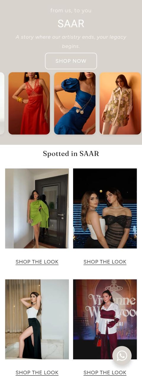 SAAR brand story and Spotted in SAAR lookbook
